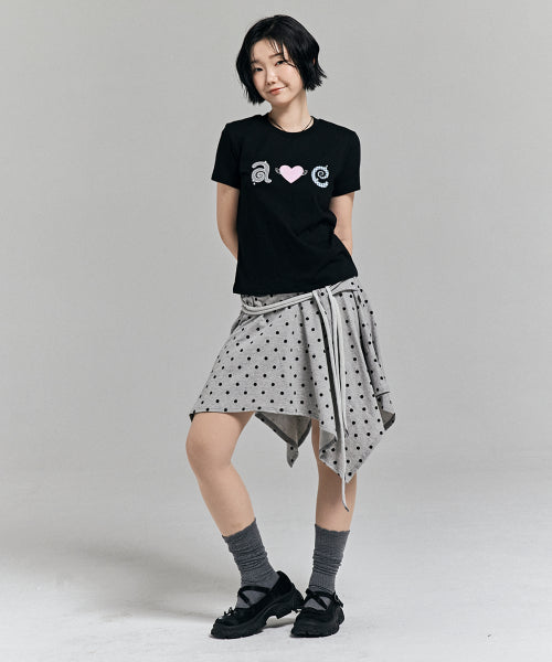 키치 패치워크 티셔츠 블랙 AS SHOWN