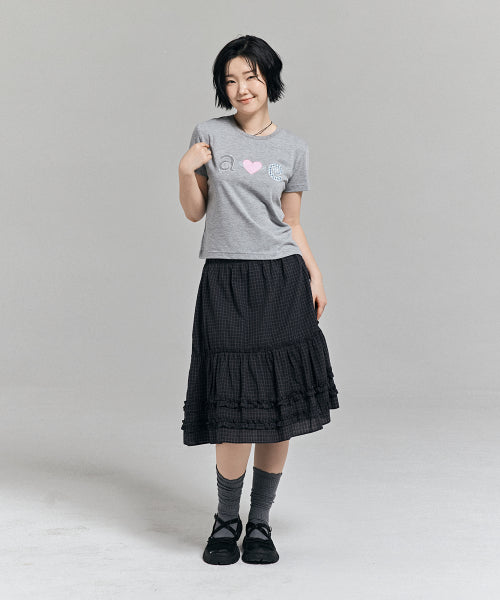 키치 패치워크 티셔츠 블랙 AS SHOWN
