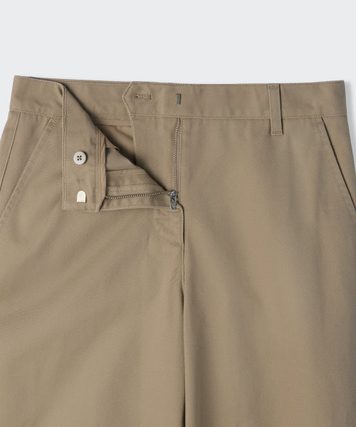 WOMENS SOLID CP CURVED CHINO PANTS #韓韶禧同款! - 4 COLORS BEIGE
