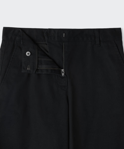 WOMENS SOLID CP CURVED CHINO PANTS #韓韶禧同款! - 4 COLORS BLACK