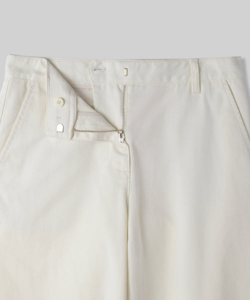 WOMENS SOLID CP CURVED CHINO PANTS #韓韶禧同款! - 4 COLORS IVORY