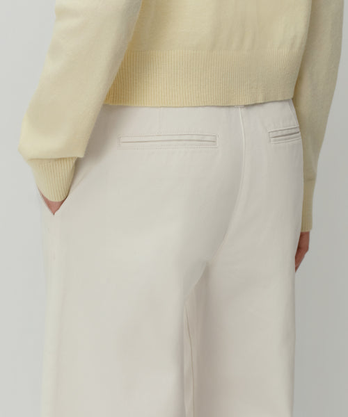 WOMENS SOLID CP CURVED CHINO PANTS #韓韶禧同款! - 4 COLORS IVORY