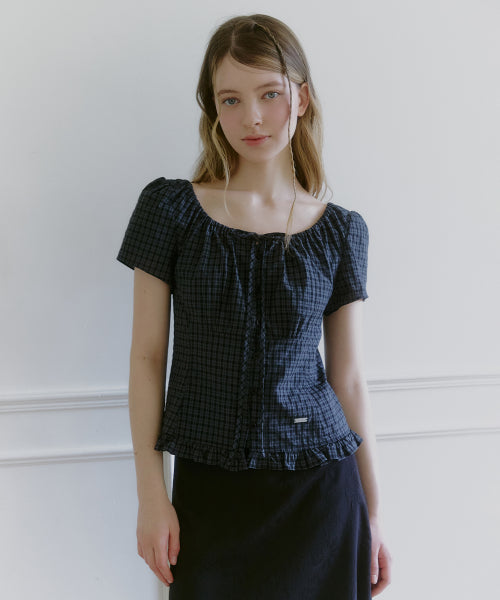 MELLOW FRILL BLOUSE - 2 COLORS BLACK