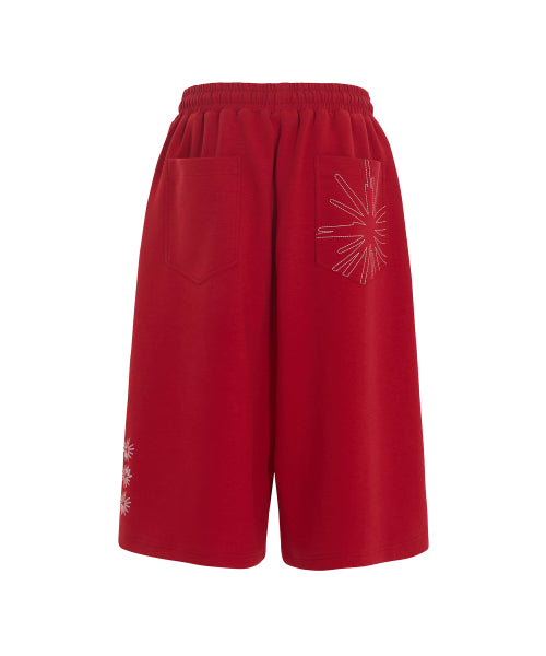 SALT SWEAT BERMUDA PANTS - 2 COLORS RED
