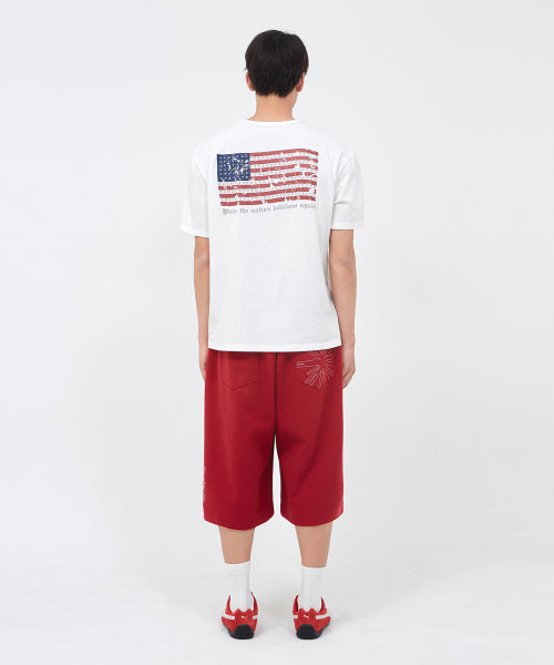 SALT SWEAT BERMUDA PANTS - 2 COLORS RED