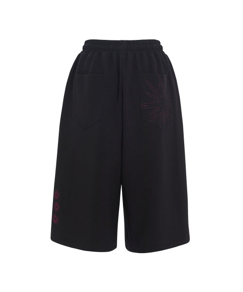 SALT SWEAT BERMUDA PANTS - 2 COLORS BLACK