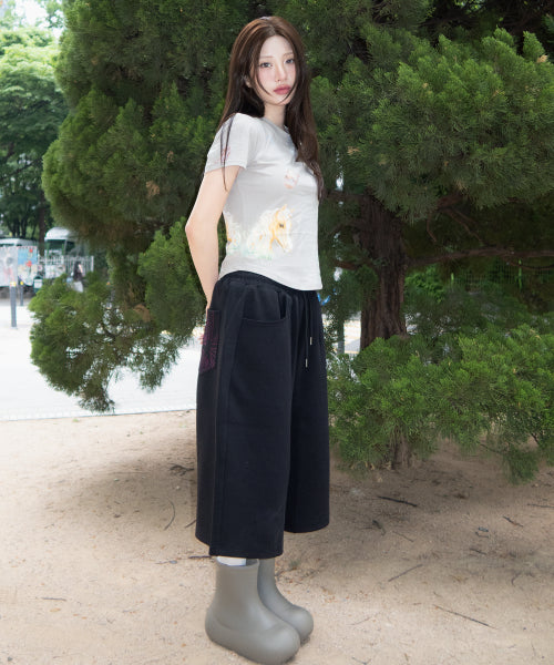 SALT SWEAT BERMUDA PANTS - 2 COLORS BLACK