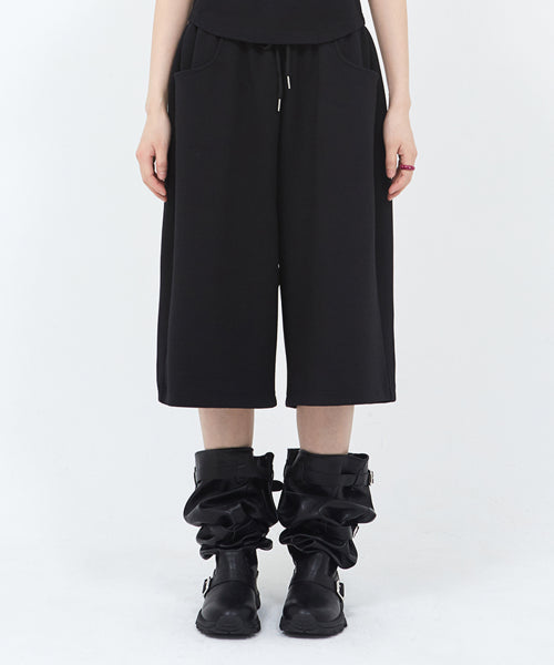 SALT SWEAT BERMUDA PANTS - 2 COLORS BLACK