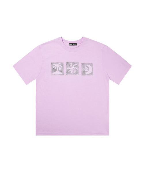 SUMMER RHYTHM SHORT SLEEVE T-SHIRT - 4 COLORS PURPLE