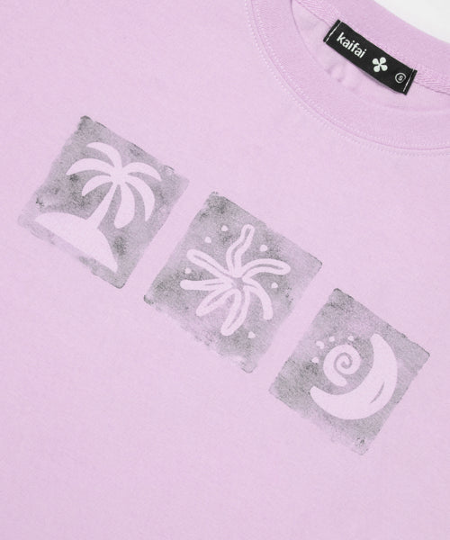SUMMER RHYTHM SHORT SLEEVE T-SHIRT - 4 COLORS PURPLE