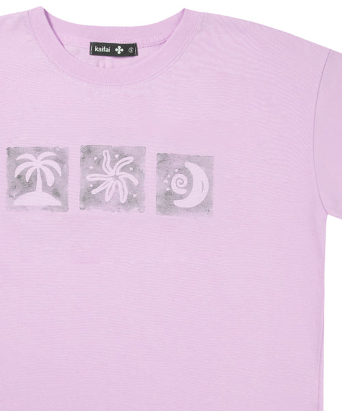 SUMMER RHYTHM SHORT SLEEVE T-SHIRT - 4 COLORS PURPLE