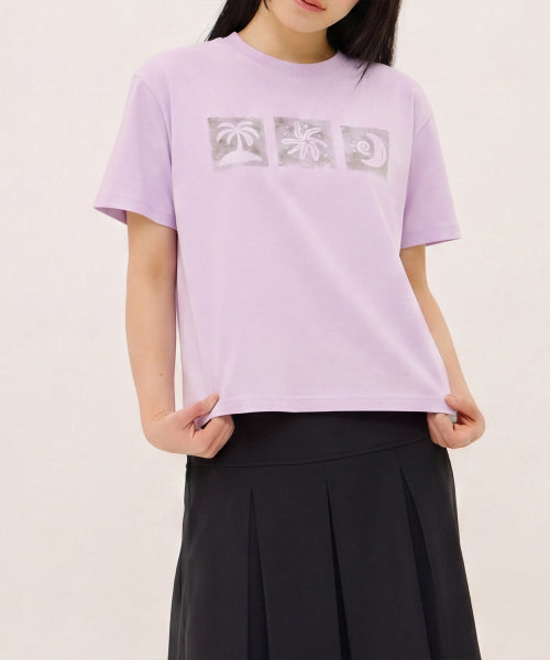 SUMMER RHYTHM SHORT SLEEVE T-SHIRT - 4 COLORS PURPLE