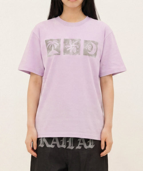 SUMMER RHYTHM SHORT SLEEVE T-SHIRT - 4 COLORS PURPLE