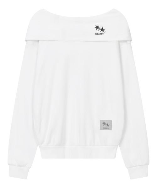 HOODIE OFF SHOULDER SWEATSHIRT - 3 COLORS BLACK