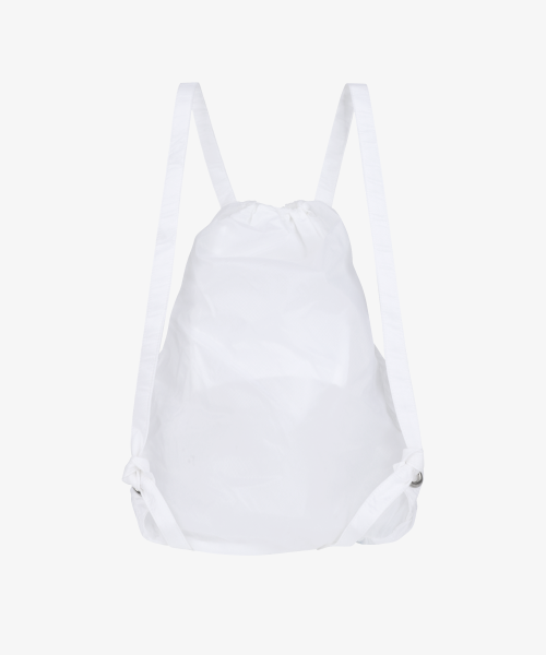 BONNEY SHIRRING DRAWSTRING BAG WHITE