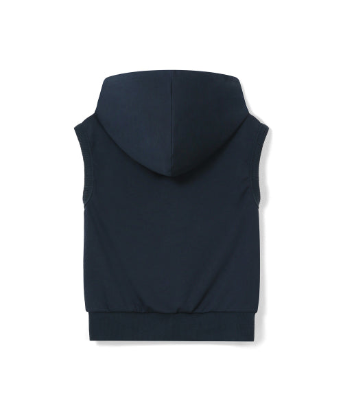 SUNBURN SLEEVELESS HOODIE ZIP-UP - 2 COLORS NAVY