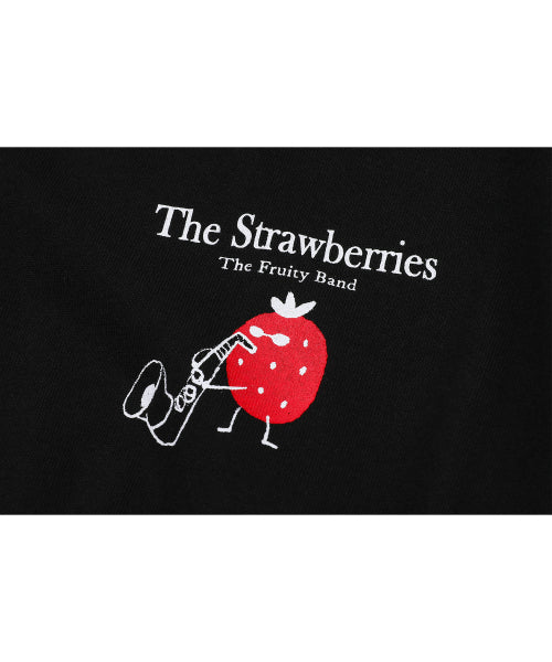 STRAWBERRY BAND SHORT SLEEVE TEE - 3 COLORS BLACK