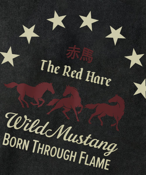 VLAD VINTAGE MUSTANG RINGER TEE CHARCOAL