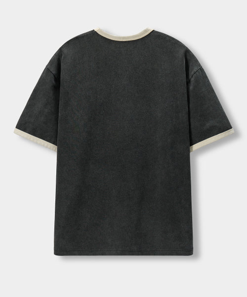 VLAD VINTAGE MUSTANG RINGER TEE CHARCOAL