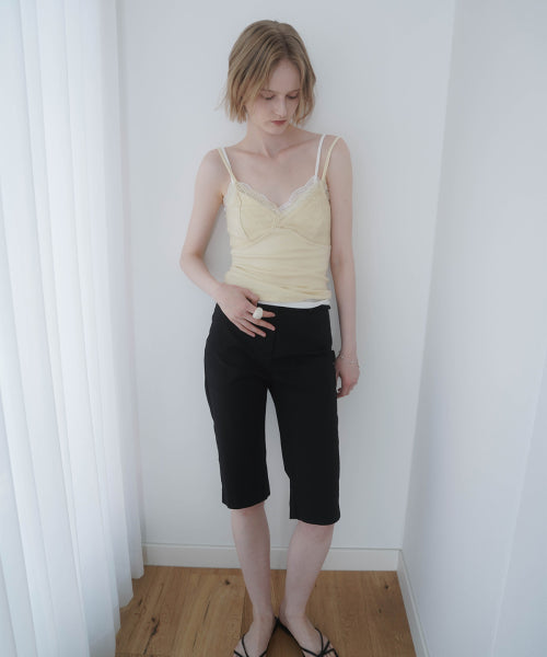 HAZE LACE SLEEVELESS TOP - 3 COLORS YELLOW