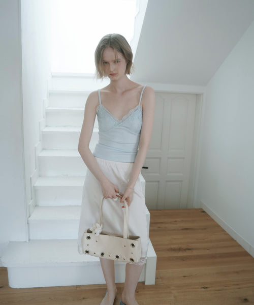 HAZE LACE SLEEVELESS TOP - 3 COLORS BLUE