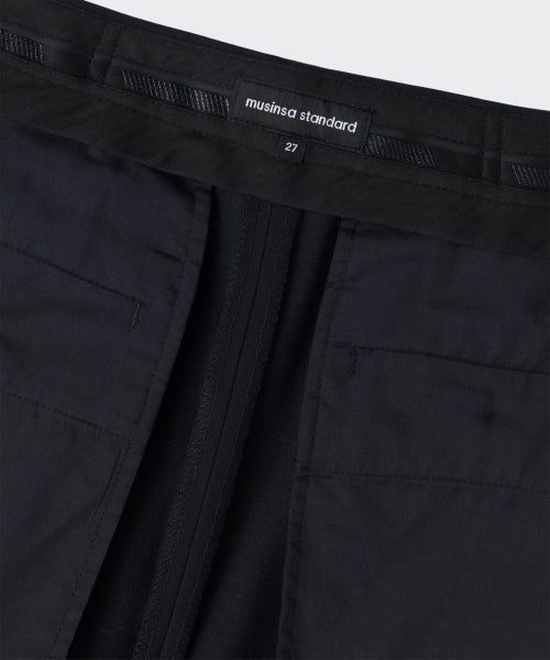WOMENS WIDE HIDDEN BANDING SLACKS #韓韶禧同款! - 4 COLORS NAVY