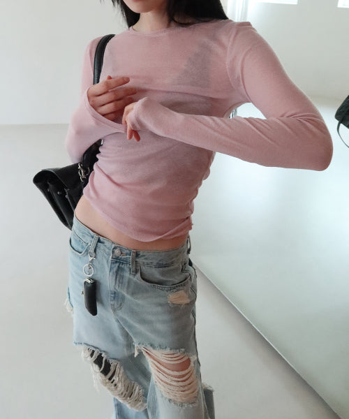 SIGNATURE LONG SLEEVE T-SHIRT - 4 COLORS IVORY