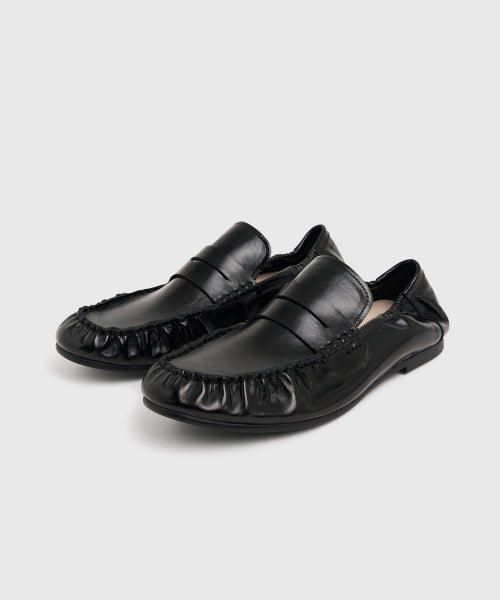 UNIFORM PLEATS BANDING LOAFER BLACK