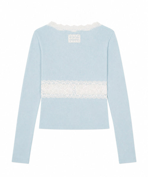 LACE CARDIGAN - 4 COLORS SKY BLUE