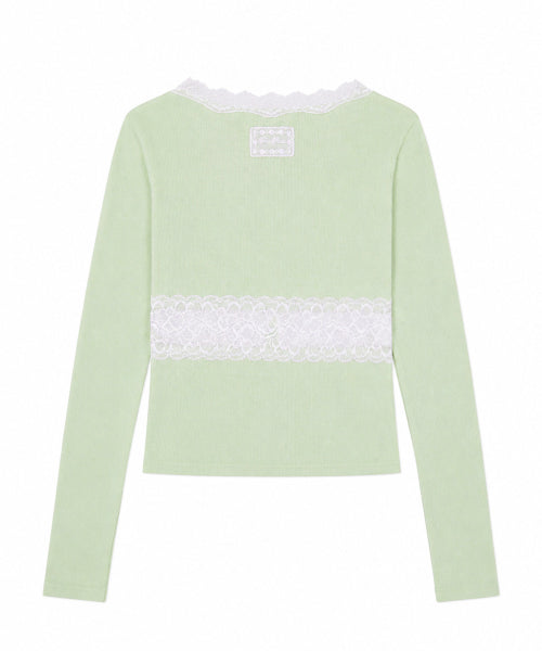 LACE CARDIGAN - 4 COLORS GREEN