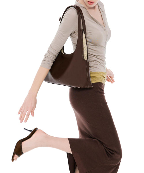 RINGO BAG MINI - 2 COLORS RAFFIA BROWN