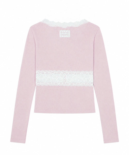 LACE CARDIGAN - 4 COLORS PINK