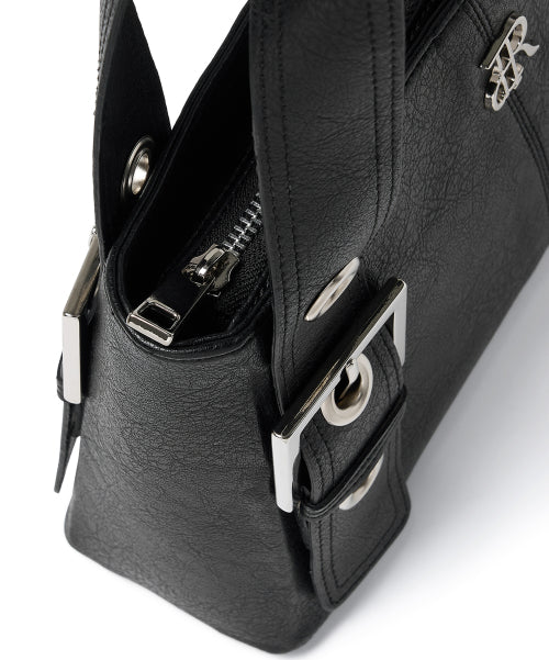 EYELET MINI BAG - 4 COLORS BLACK