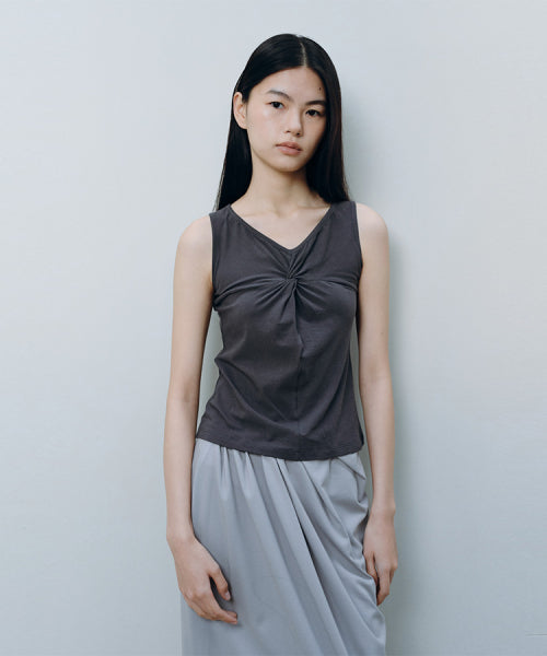SOFT TWIST SLEEVELESS - 3 COLORS CHARCOAL