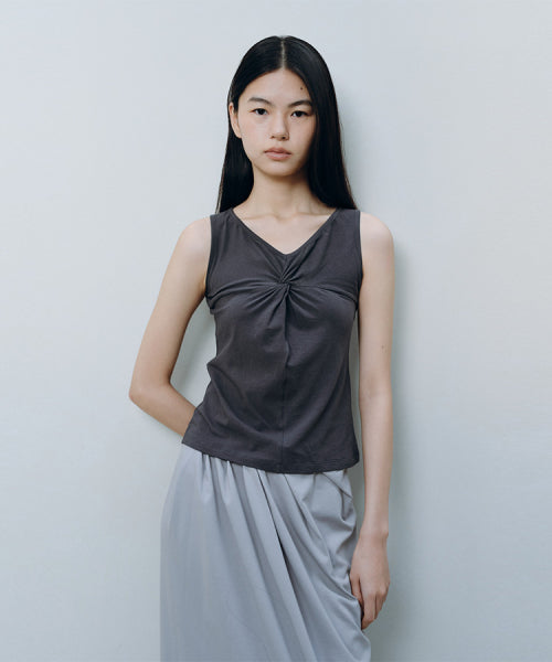 SOFT TWIST SLEEVELESS - 3 COLORS CHARCOAL