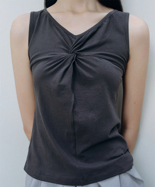SOFT TWIST SLEEVELESS - 3 COLORS CHARCOAL