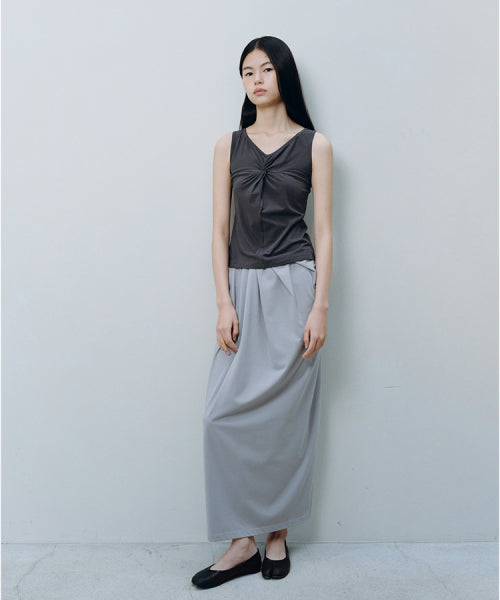 SOFT TWIST SLEEVELESS - 3 COLORS CHARCOAL