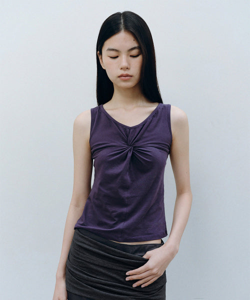 SOFT TWIST SLEEVELESS - 3 COLORS PURPLE
