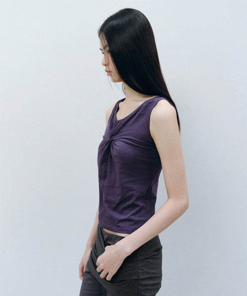 SOFT TWIST SLEEVELESS - 3 COLORS PURPLE