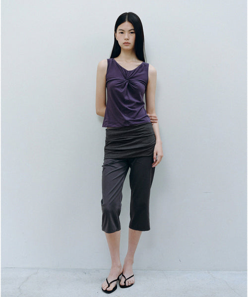SOFT TWIST SLEEVELESS - 3 COLORS PURPLE