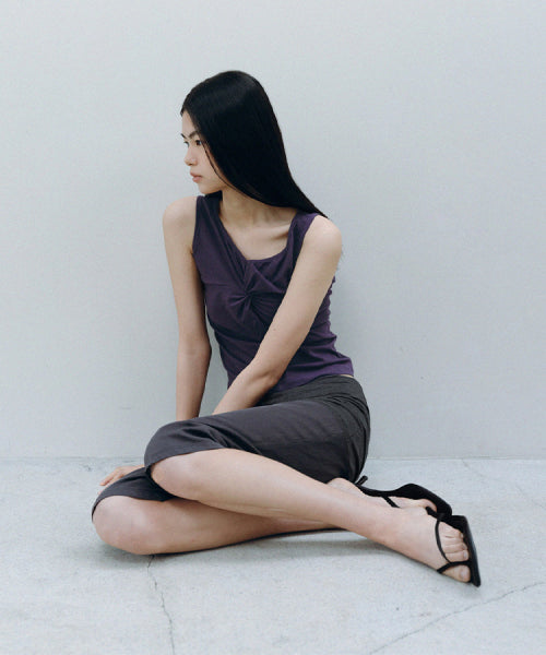 SOFT TWIST SLEEVELESS - 3 COLORS PURPLE