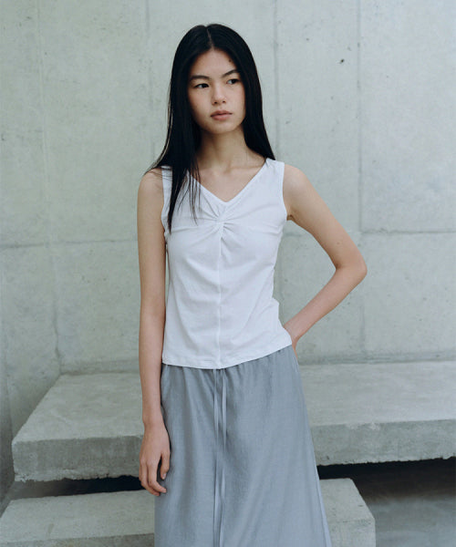 SOFT TWIST SLEEVELESS - 3 COLORS WHITE