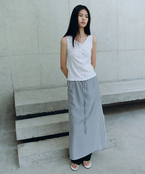 SOFT TWIST SLEEVELESS - 3 COLORS WHITE