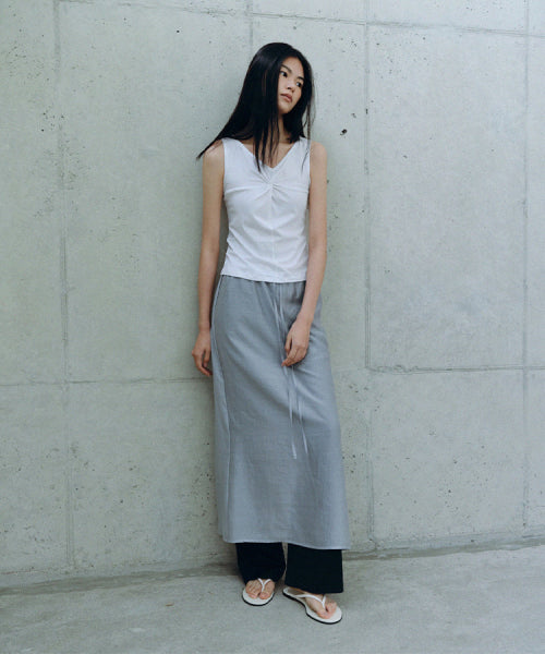 SOFT TWIST SLEEVELESS - 3 COLORS WHITE