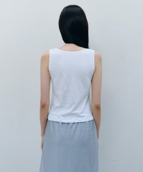SOFT TWIST SLEEVELESS - 3 COLORS WHITE