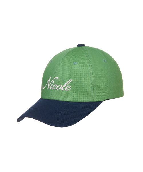 NICOLE LETTERING BALL CAP #徐睿知同款! - 9 COLORS NAVY