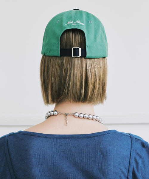 NICOLE LETTERING BALL CAP #徐睿知同款! - 9 COLORS NAVY
