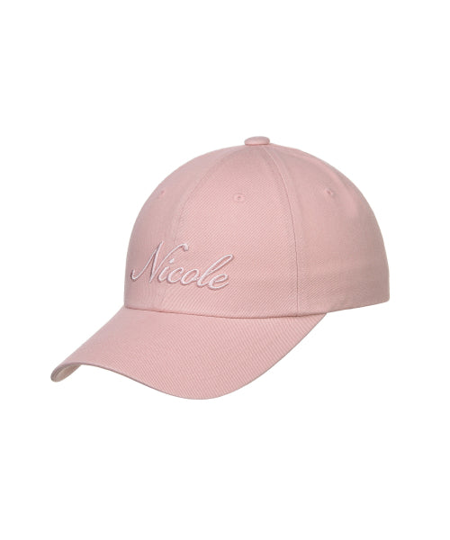 NICOLE LETTERING BALL CAP #徐睿知同款! - 9 COLORS PINK
