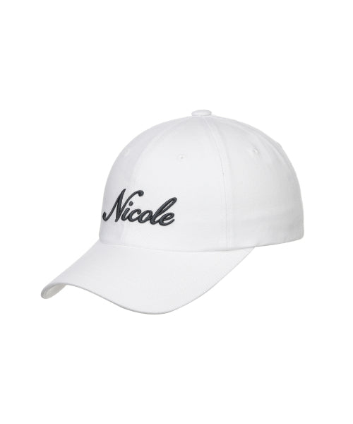 NICOLE LETTERING BALL CAP #徐睿知同款! - 9 COLORS CHARCOAL