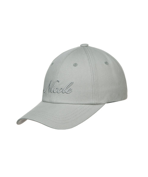 NICOLE LETTERING BALL CAP #徐睿知同款! - 9 COLORS GREY